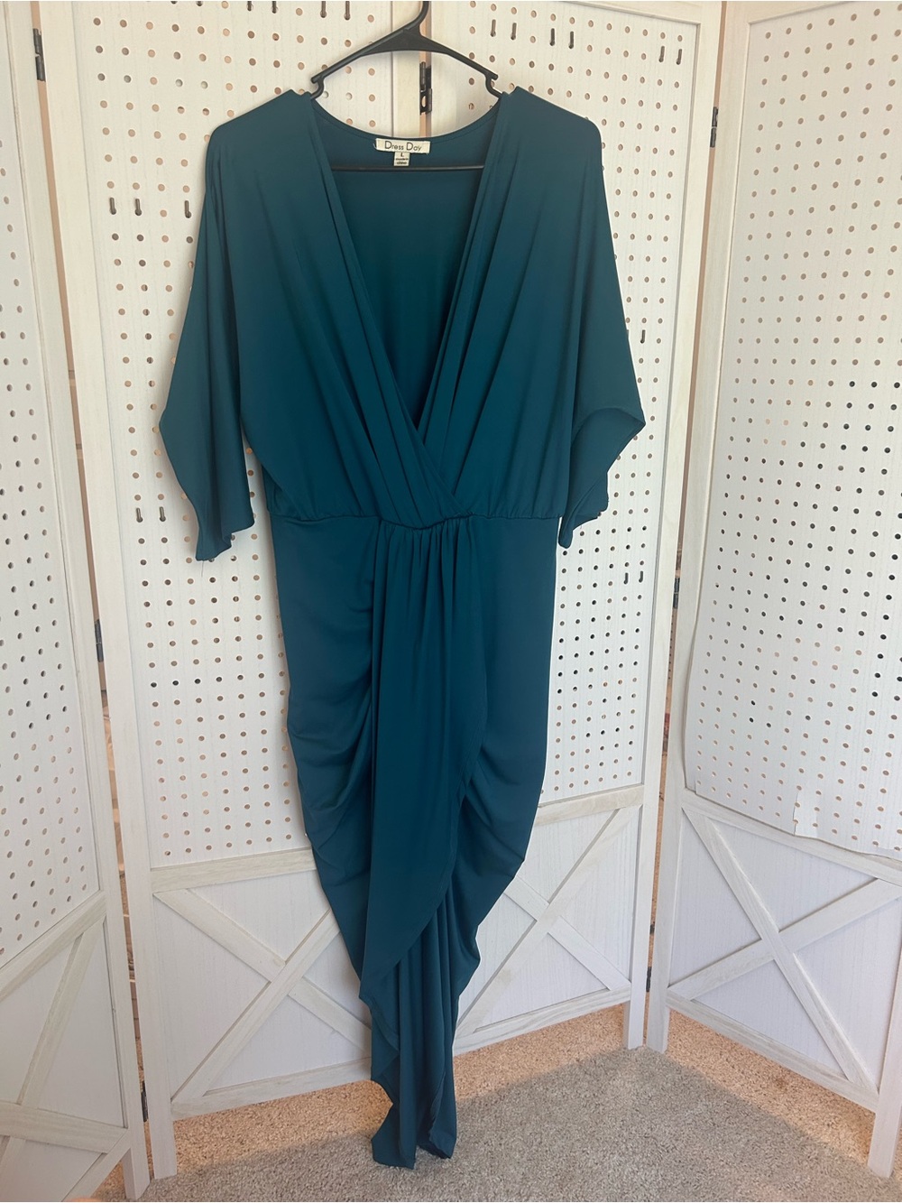 Diane Dark Teal Maxi Wrap Dress
